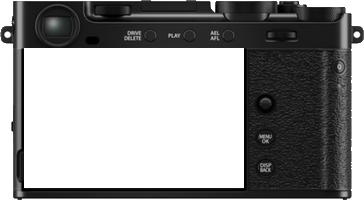 富士 X-E5 黑色机身背面