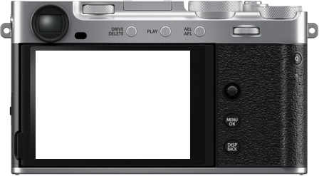 富士 X-E5 银色机身背面